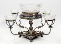 A Victorian Silver-Plate Epergne Width 18 inches.