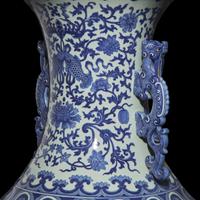 A Magnificent, Monumental, and Extremely Rare Chinese Blue and White 'Nine Dragons' Vase, Qing Dynasty, Jiaqing/Daoguang Period — 清嘉慶/道光 巨型青花九龍大瓶（附山中商會1943年圖錄）