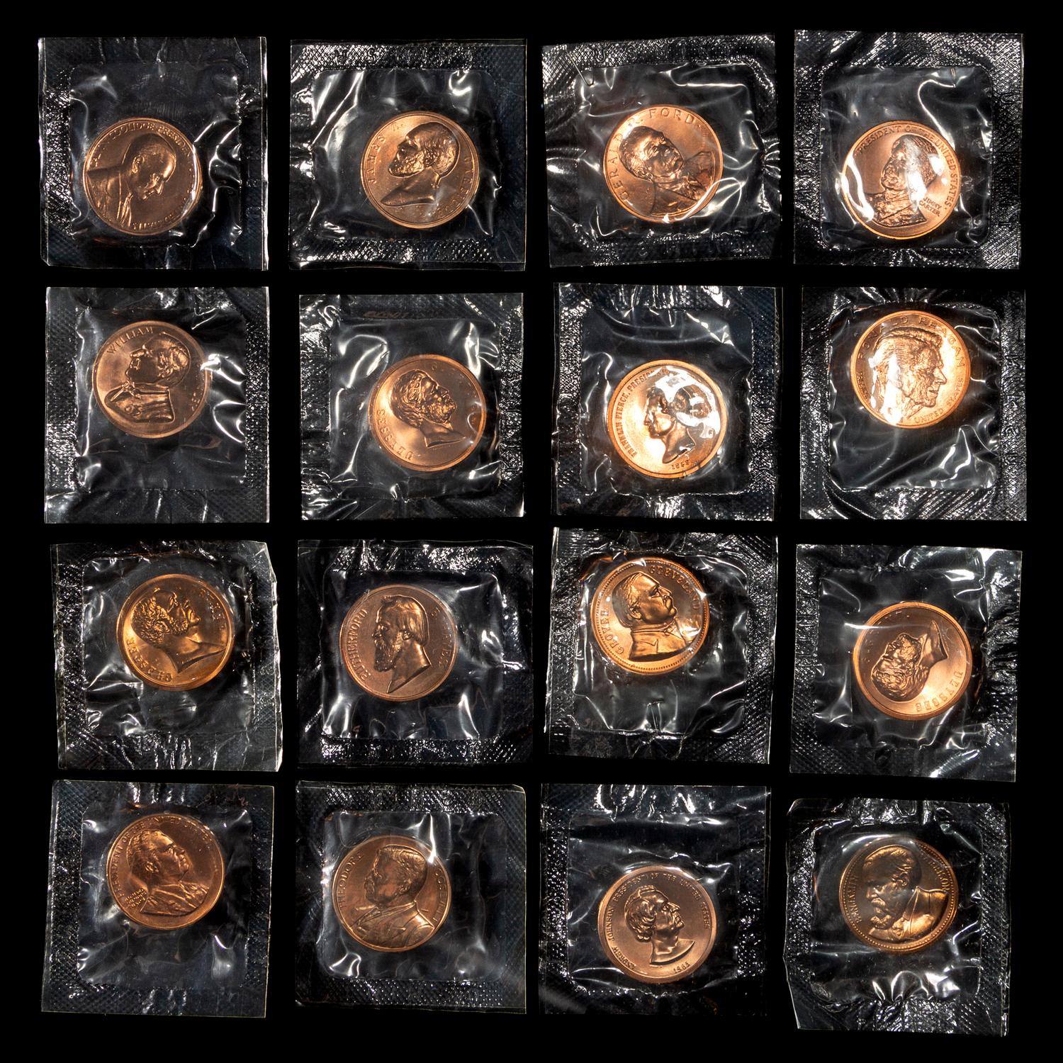 *A Collection of Thirty-Four US Mint Issued Presidential Commemorative Bronze Medals
