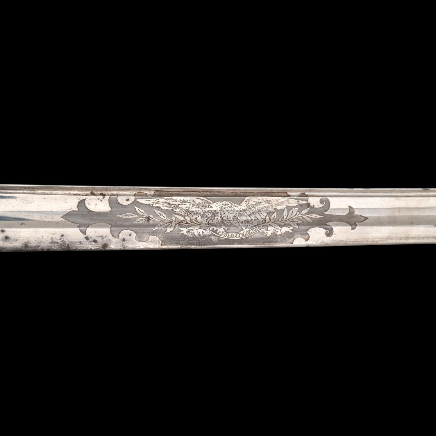 Cased Clauberg Model 1850 Foot Officers Sword Presented to Lt. Asaph Dodge of the 116th NY with Belt and Sash