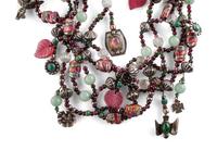 Southwestern-style Multi-strand Treasure Necklace AND Silver Bead Necklace