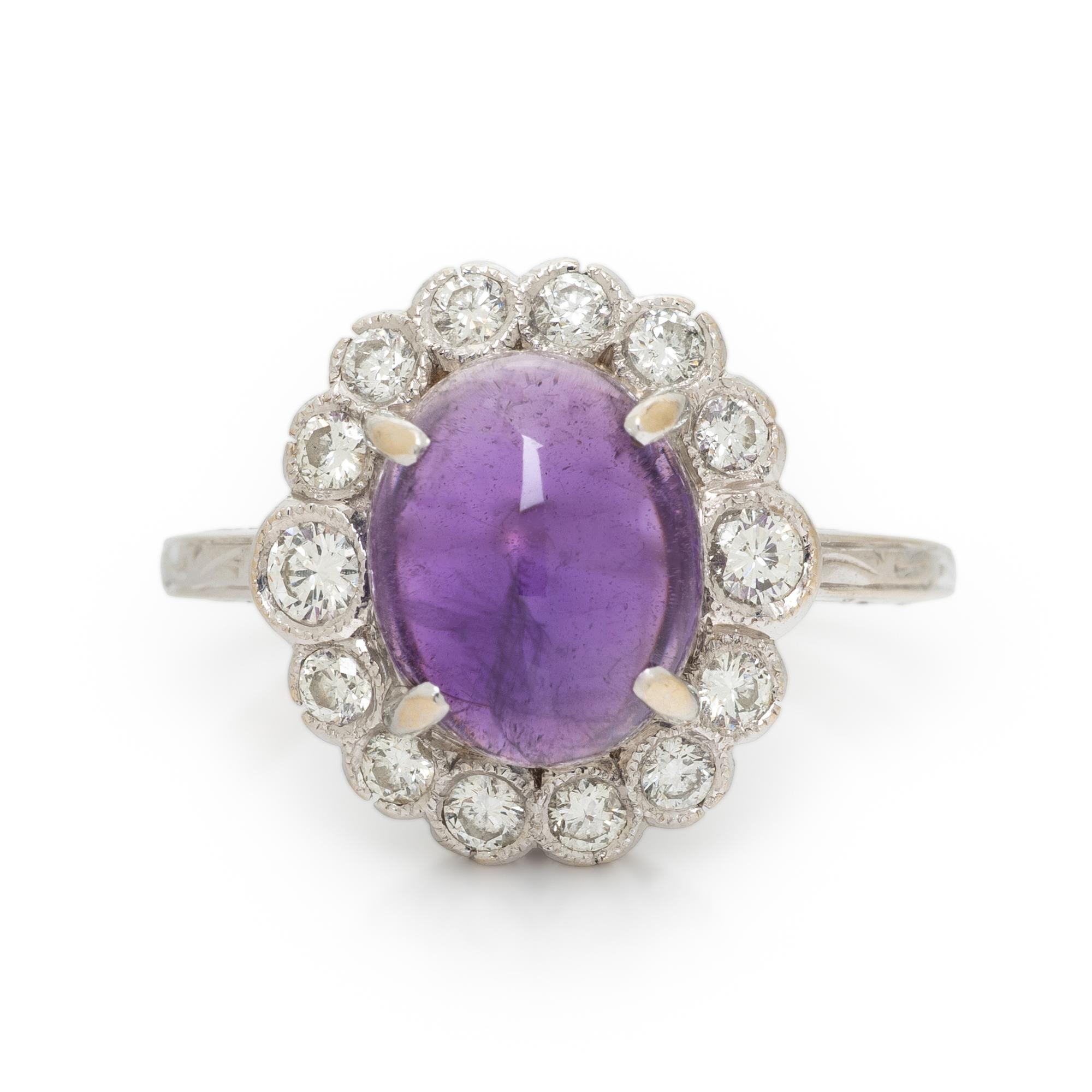 AMETHYST AND DIAMOND RING