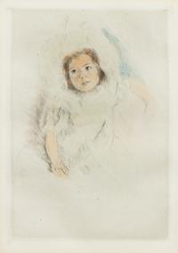 Mary Cassatt, (American, 1844-1926), Margot Wearing A Bonnet (No. 1), c. 1902
