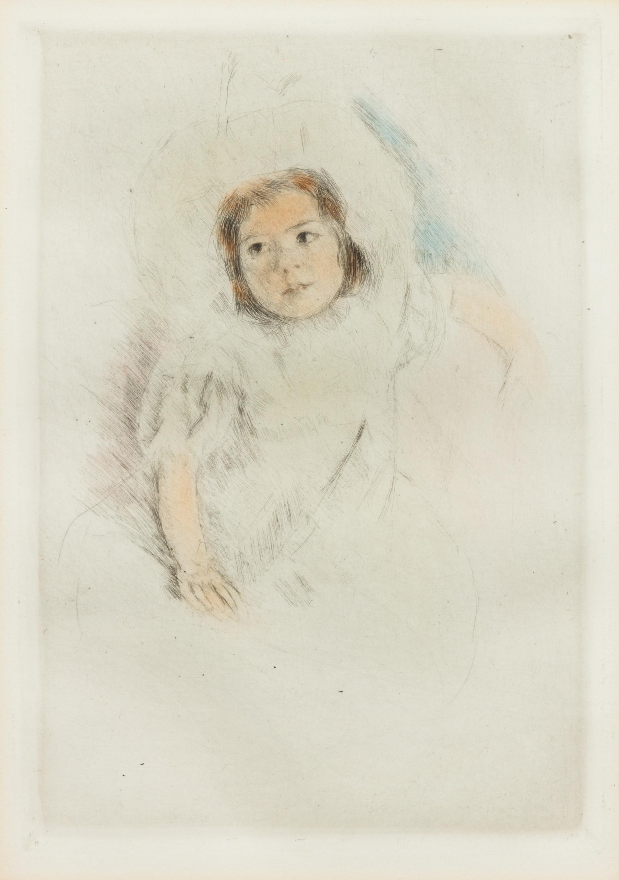 Mary Cassatt, (American, 1844-1926), Margot Wearing A Bonnet (No. 1), c. 1902