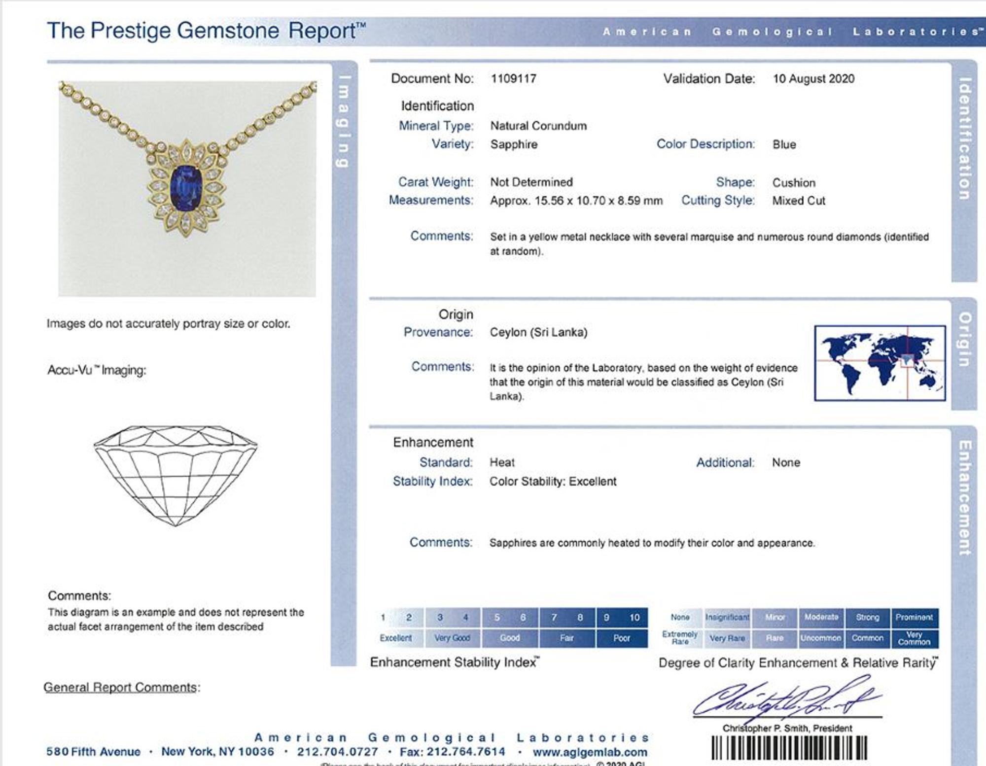 SAPPHIRE AND DIAMOND NECKLACE