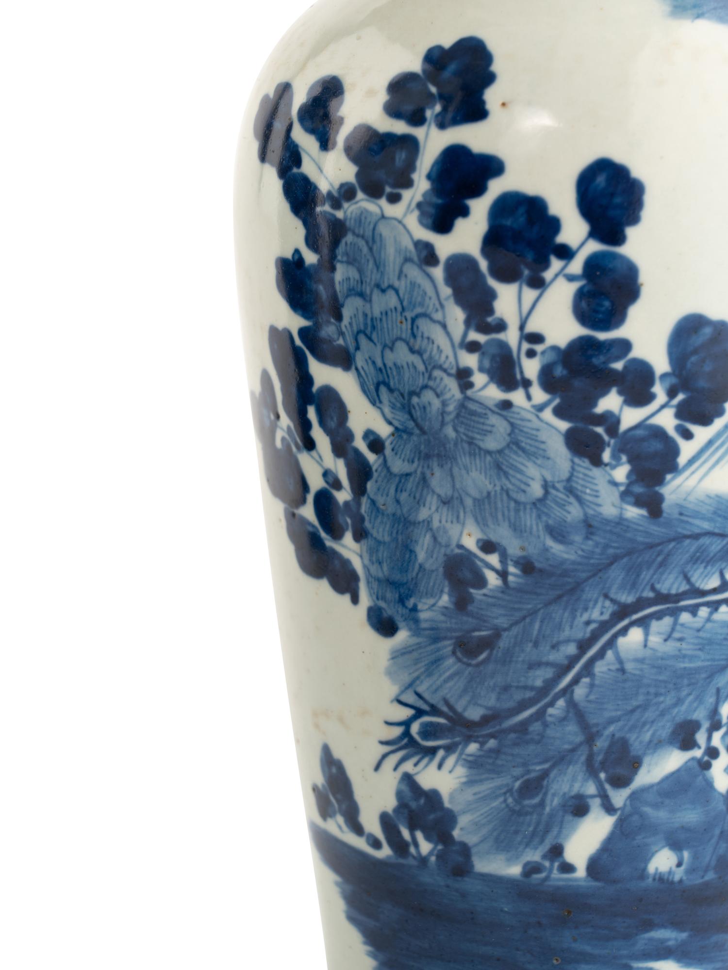 Three Pairs of Chinese Blue and White Porcelain Vases
