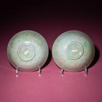 A Pair of Chinese Carved Jadeite 'Floral' Bowls, 19th-20th Century — 晚清-民國 翡翠刻花過墻碗一對