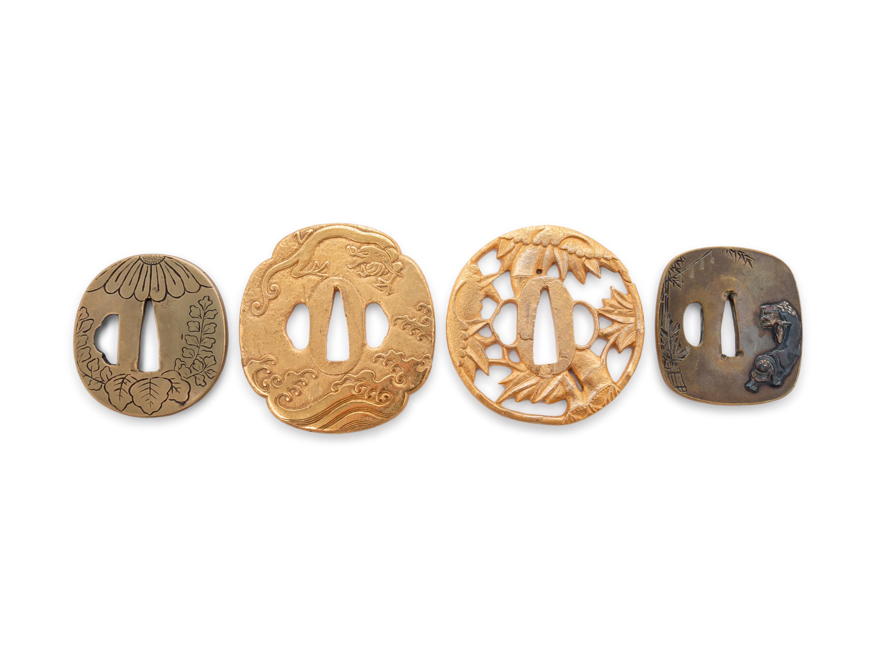 Four Japanese Metal Tsuba