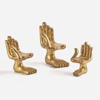 Pedro Friedeberg Collection of Three Miniature "Hand and Foot" Sculptures, Mexico, circa 1970s