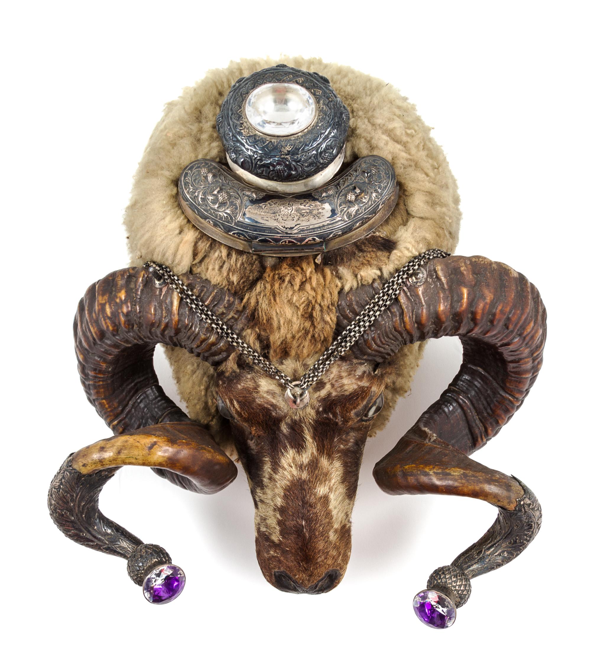 An English Silver-Plate Mounted Taxidermy Humidor Width 16 1/2 inches. — William Marshall, Edinburgh, 1870