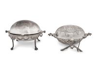 A Group of English Five Silver-Plate Serving Pieces