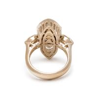 FANCY DEEP BROWN-YELLOW DIAMOND AND DIAMOND RING