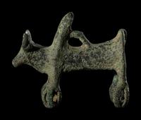 A Luristan Bronze Cow with Four Sphere Feet