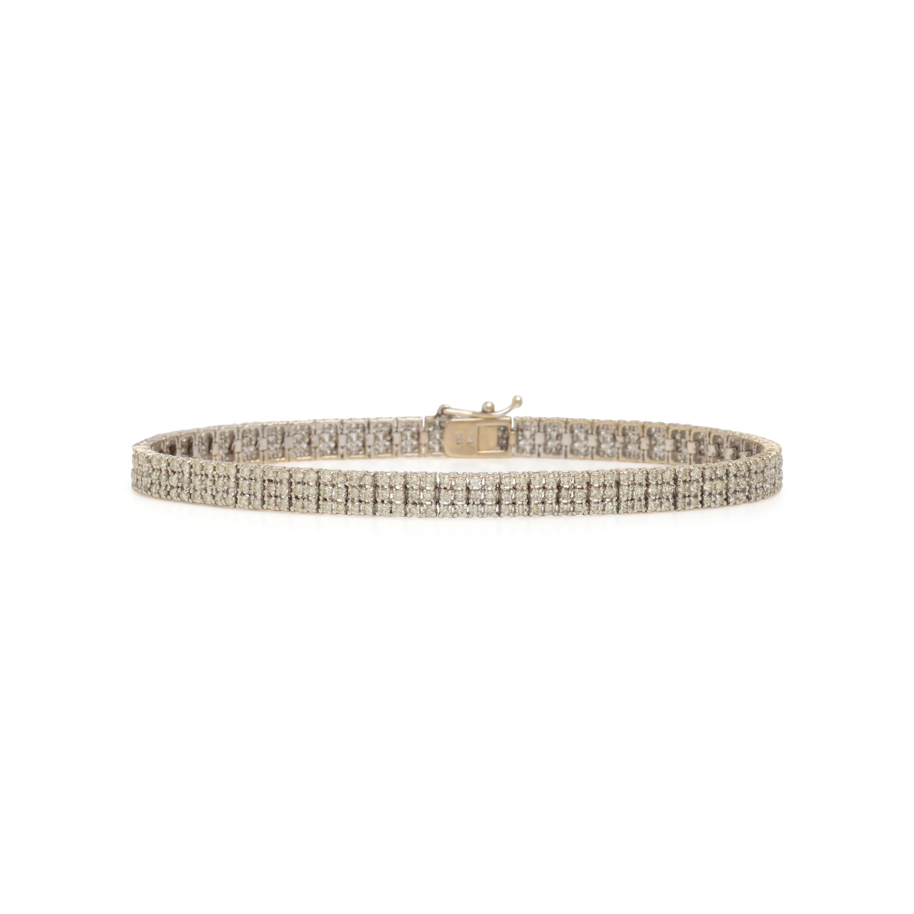Diamond and White Gold Bracelet