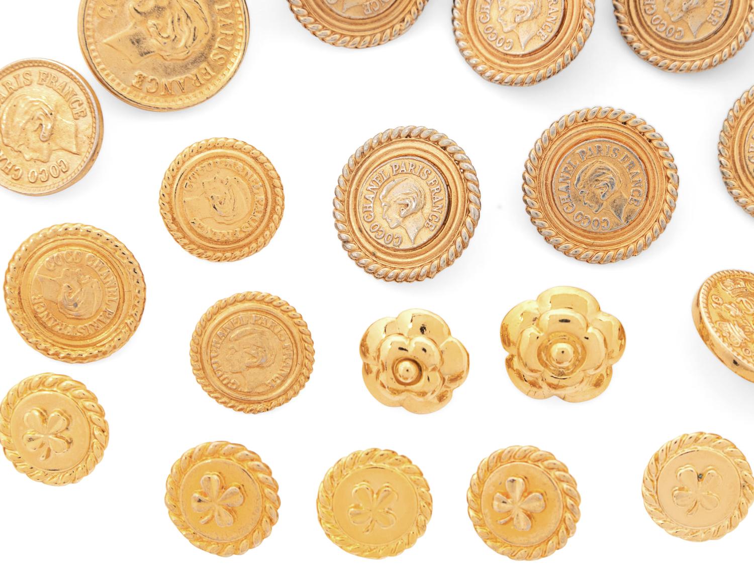 Collection of 86 Chanel Buttons, 1980-2000s
