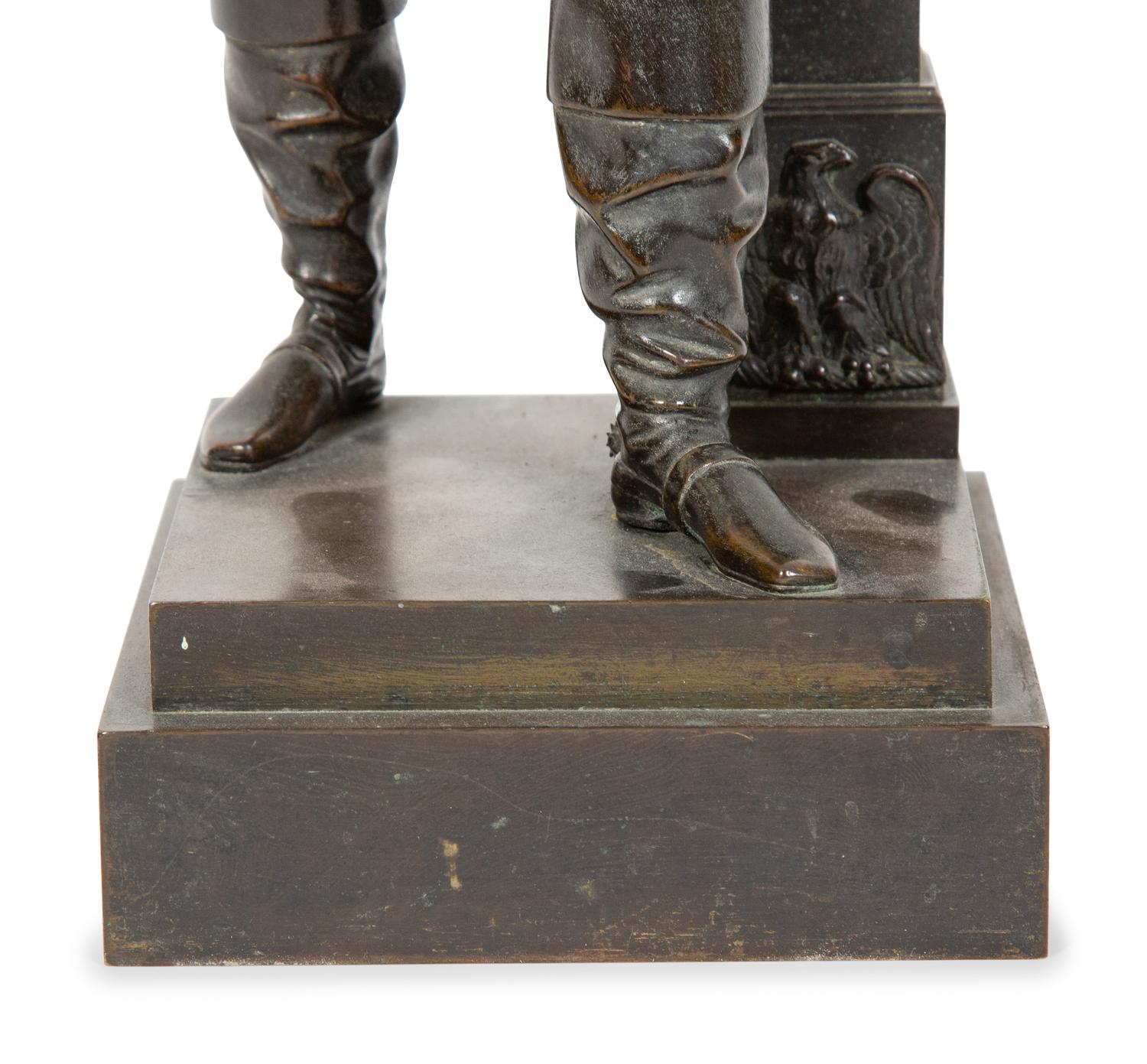 A Continental Bronze Figure of Napoleon