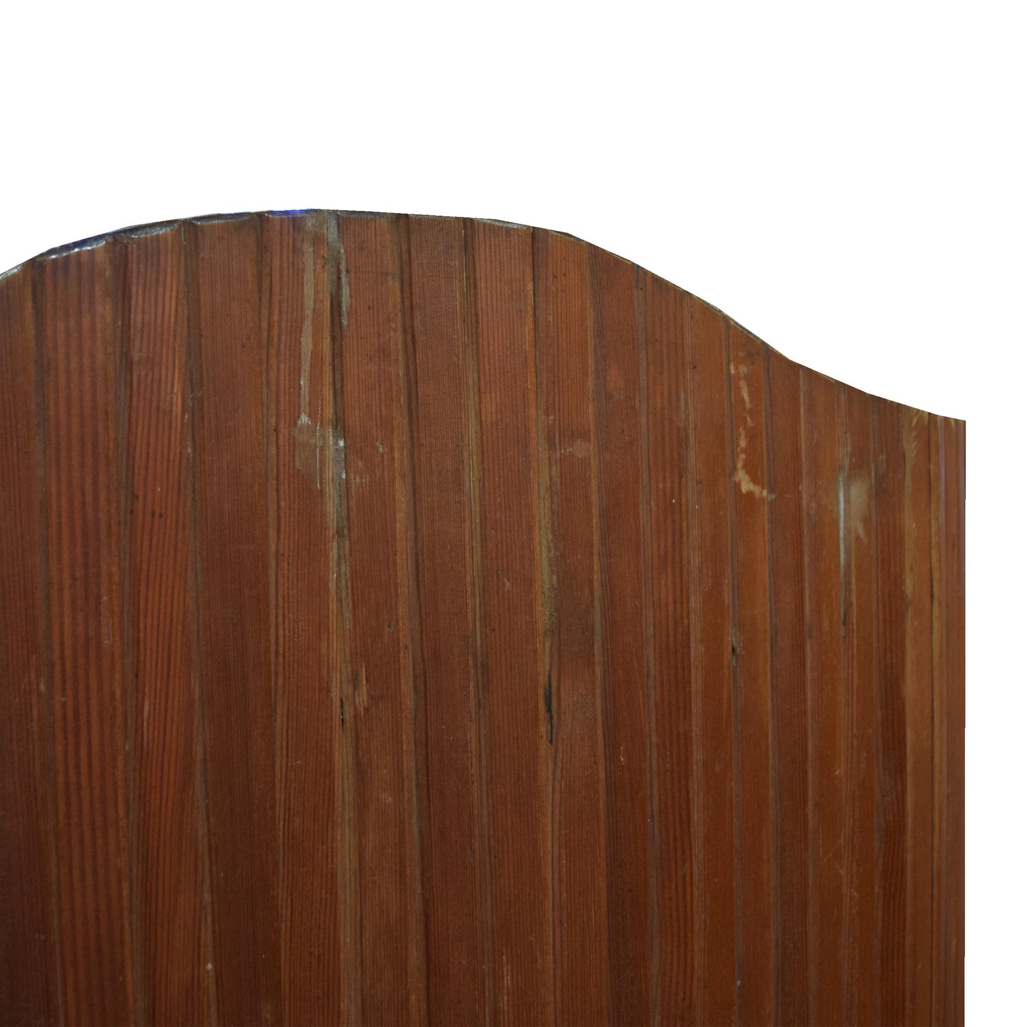 A Rolling Floor Screen or Room Divider 95" W x 1" D x 59" H — France, Mid-20th Century