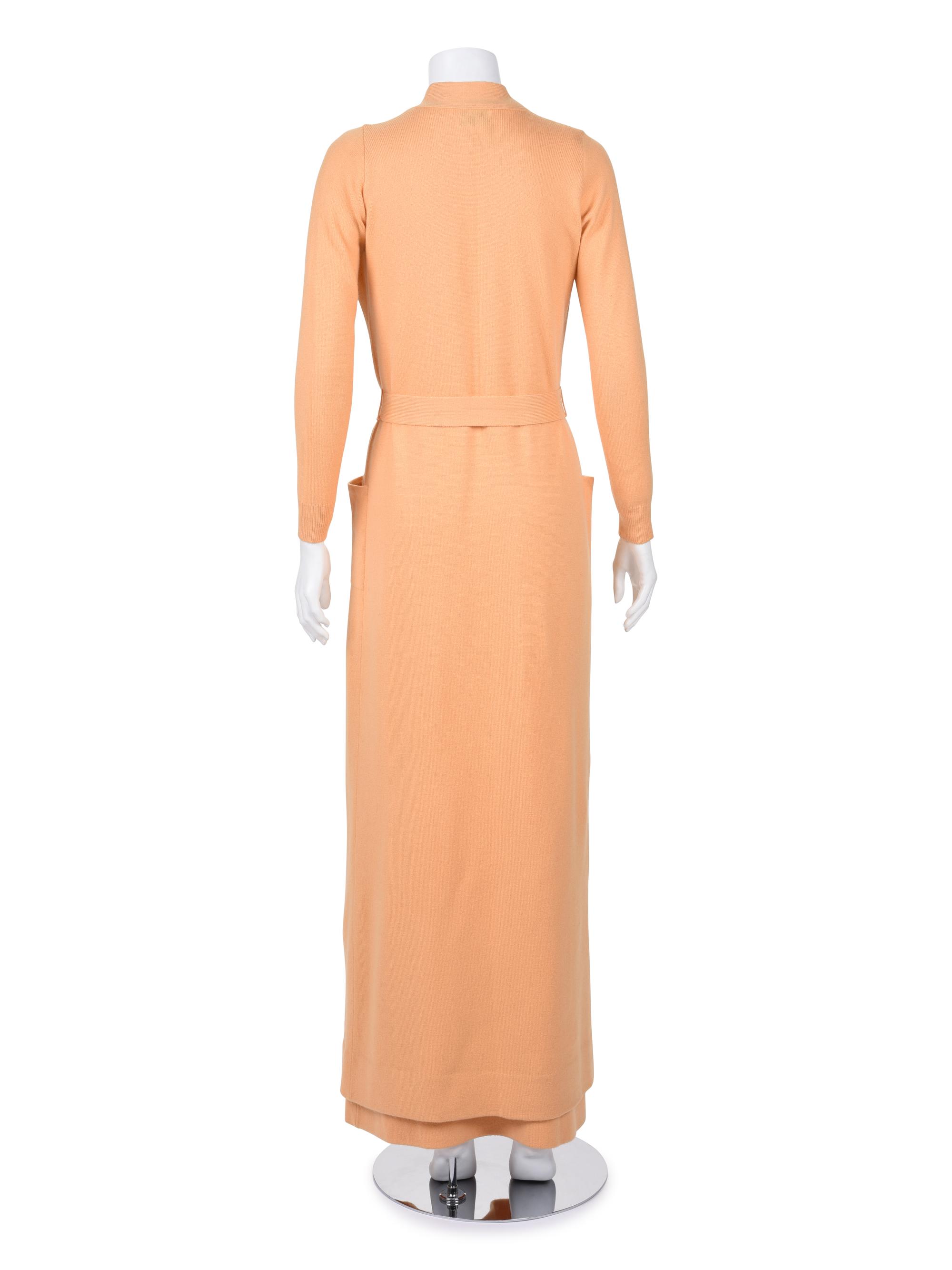 Halston Cashmere Knit Two Piece Dress Ensemble, 1970s