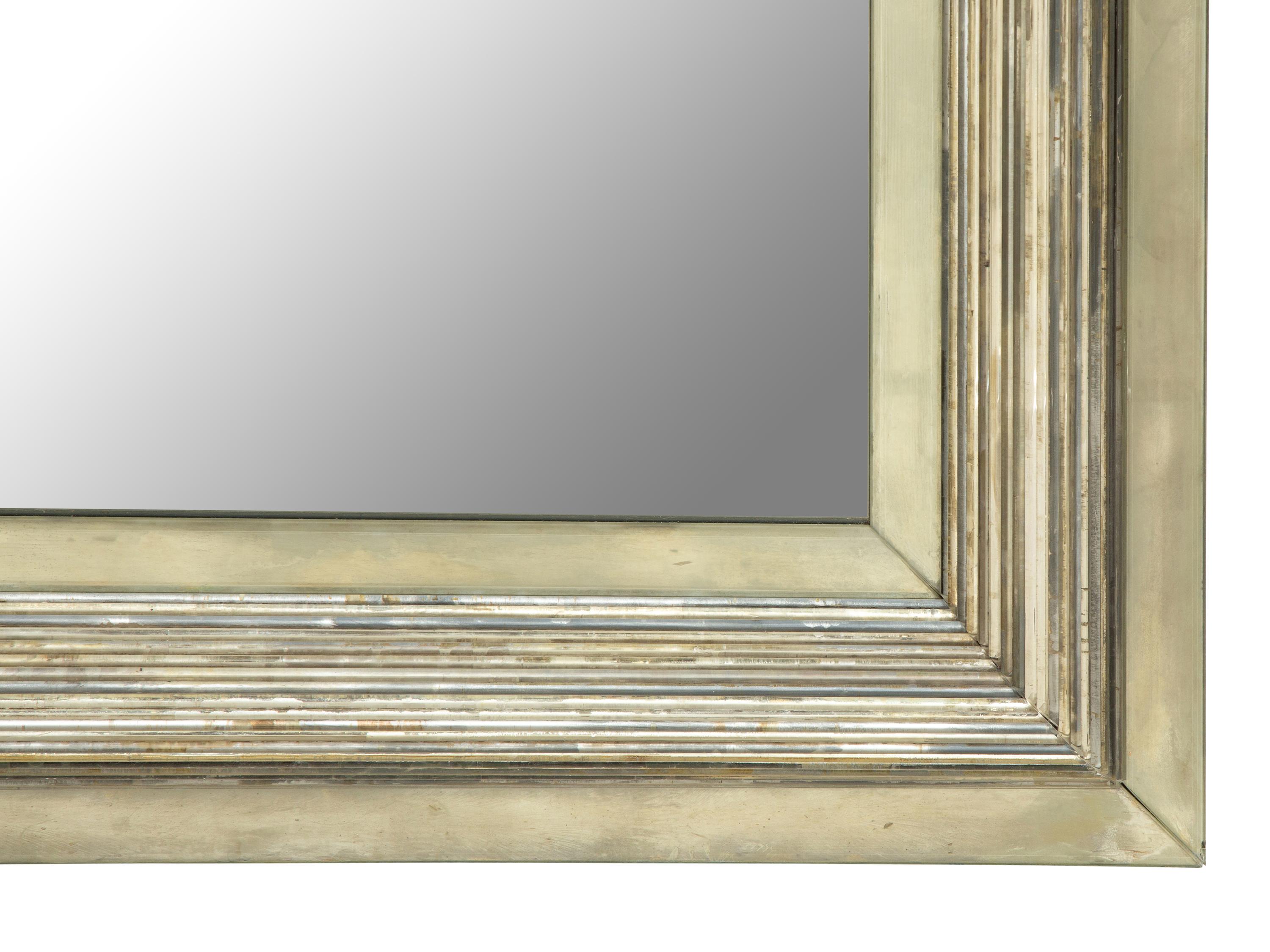 A Silvered Glass Framed Mirror