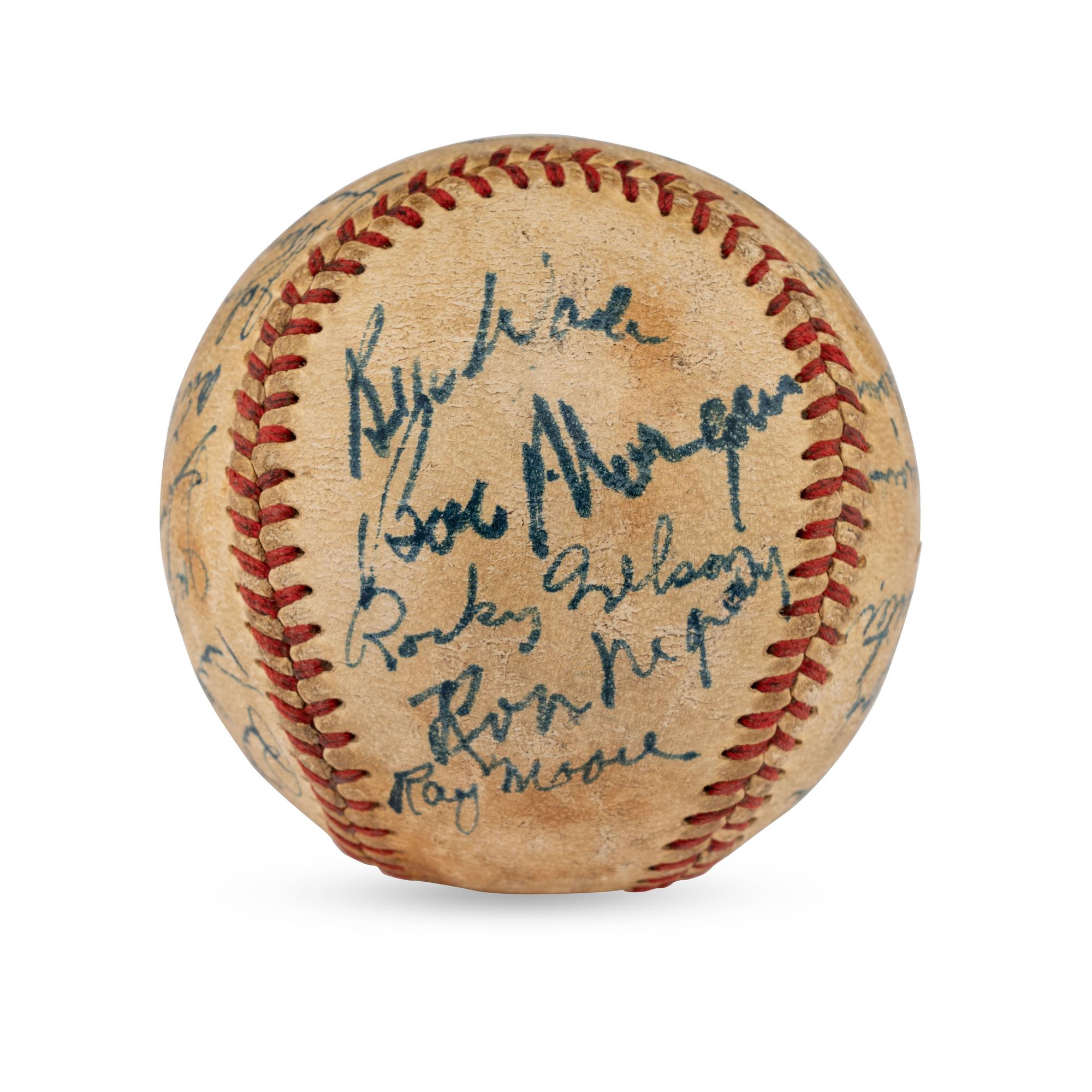 A 1952 Brooklyn Dodgers Team Signed Autograph Baseball