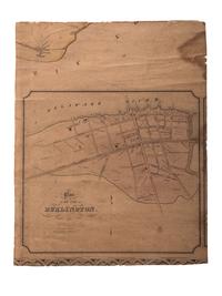 [MAPS]. Partial map of Burlington, New Jersey, with "African" meeting house marked.