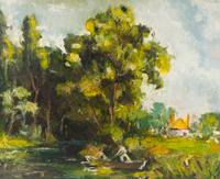 Riverscape with Cottage