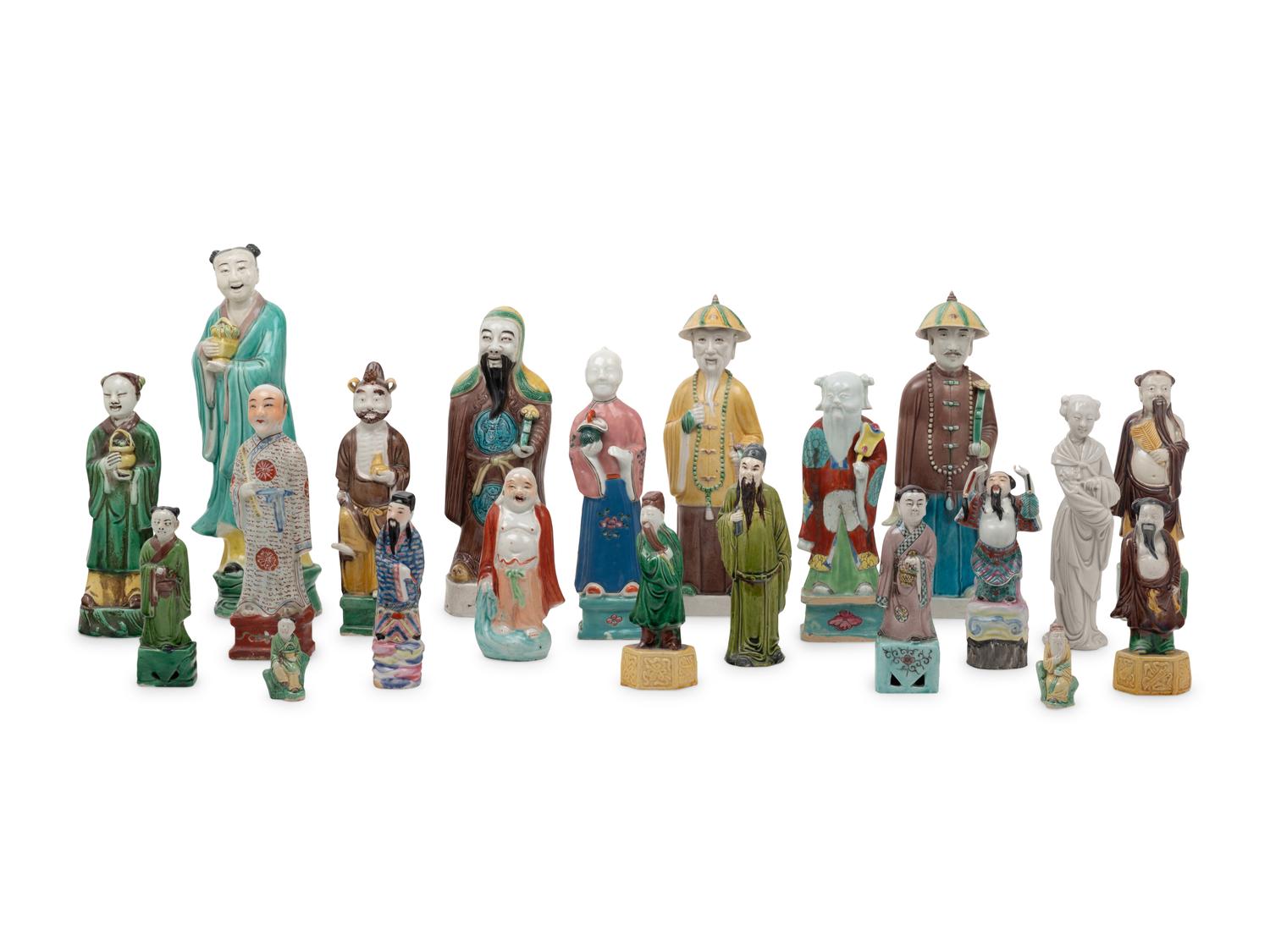 21 Chinese Porcelain Figures