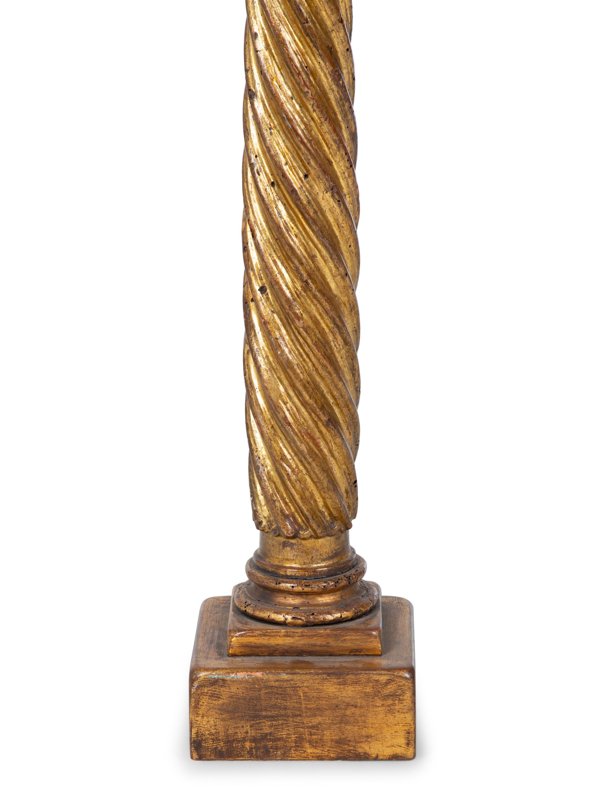 An Italian Carved Giltwood Corinthian Column — 18TH/19TH CENTURY