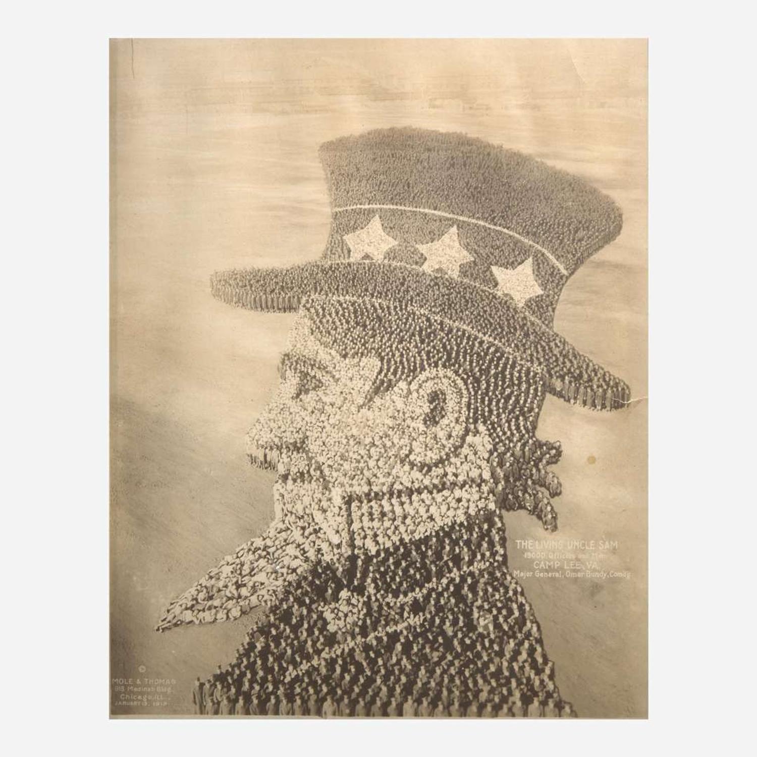 [Americana] Mole, Arthur, and John Thomas Group of 5 Patriotic-Themed “Living Photographs”