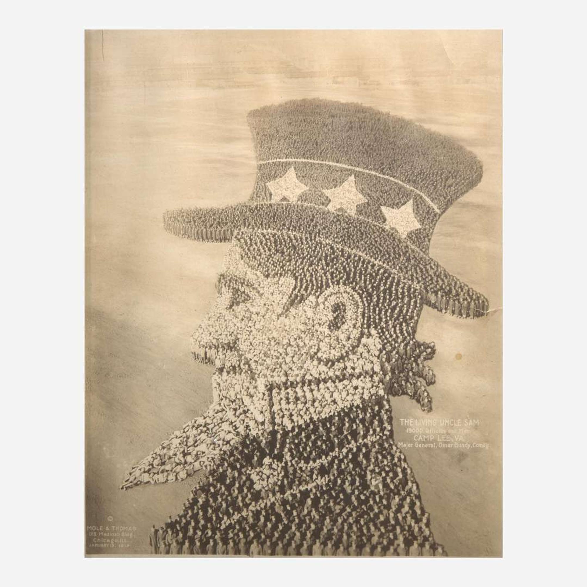 [Americana] Mole, Arthur, and John Thomas Group of 5 Patriotic-Themed “Living Photographs”