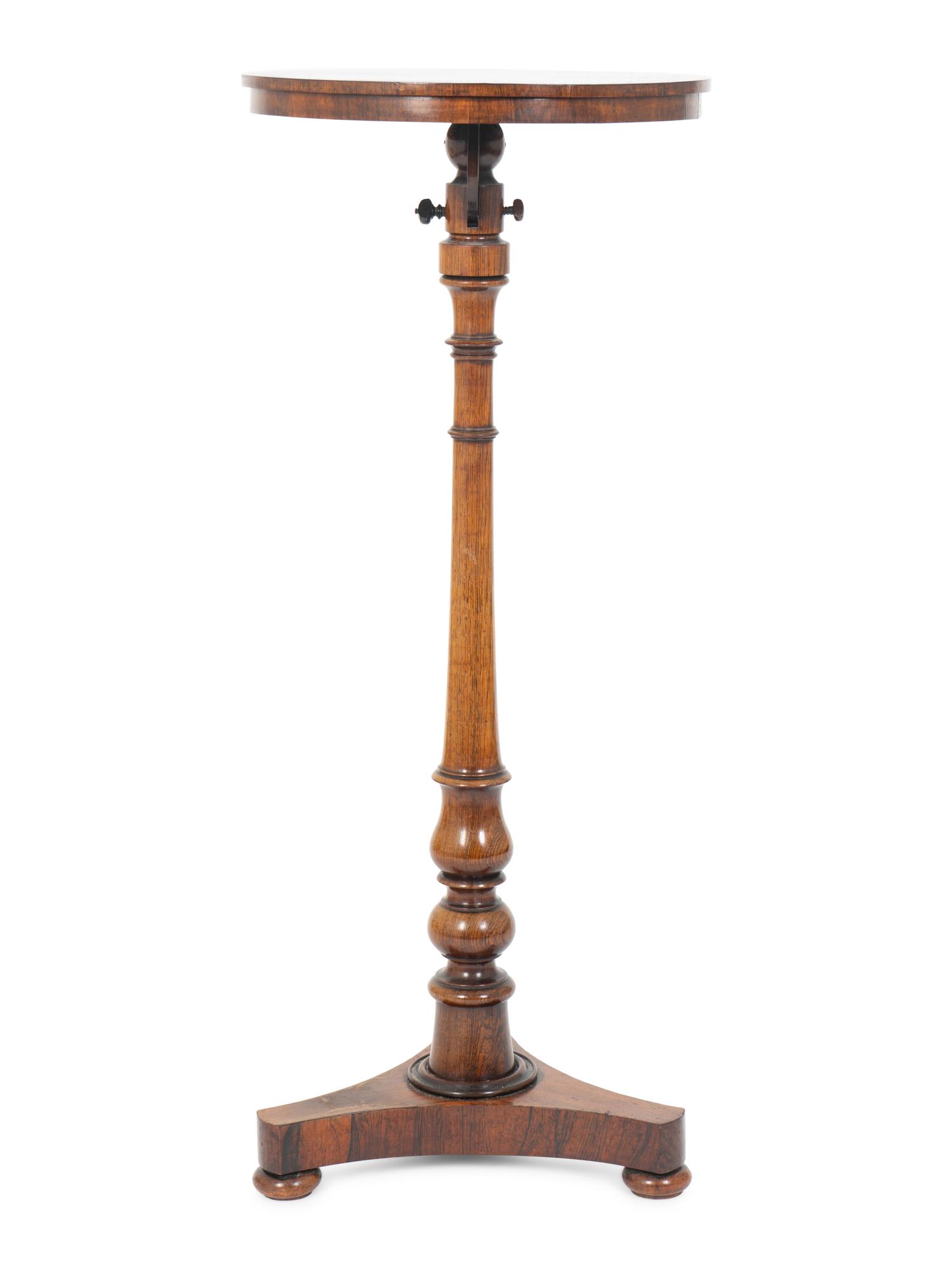 A Regency Rosewood Tilt Top Reading Stand — 19TH CENTURY