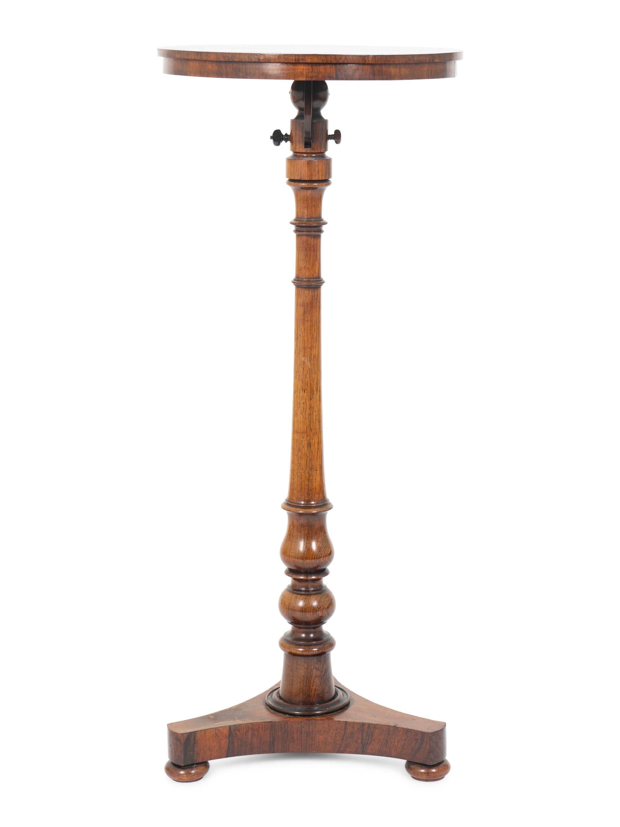 A Regency Rosewood Tilt Top Reading Stand — 19TH CENTURY