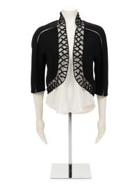 Ralph Rucci Crepe and Net Bolero Jacket