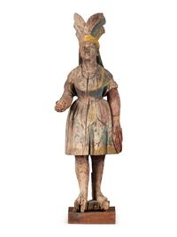 An American Carved and Painted Pine Tobacco Store Figure