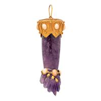 AMETHYST AND CORAL FIGA PENDANT