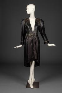 Claude Montana Embroidered Leather Coat, Fall/Winter 1984