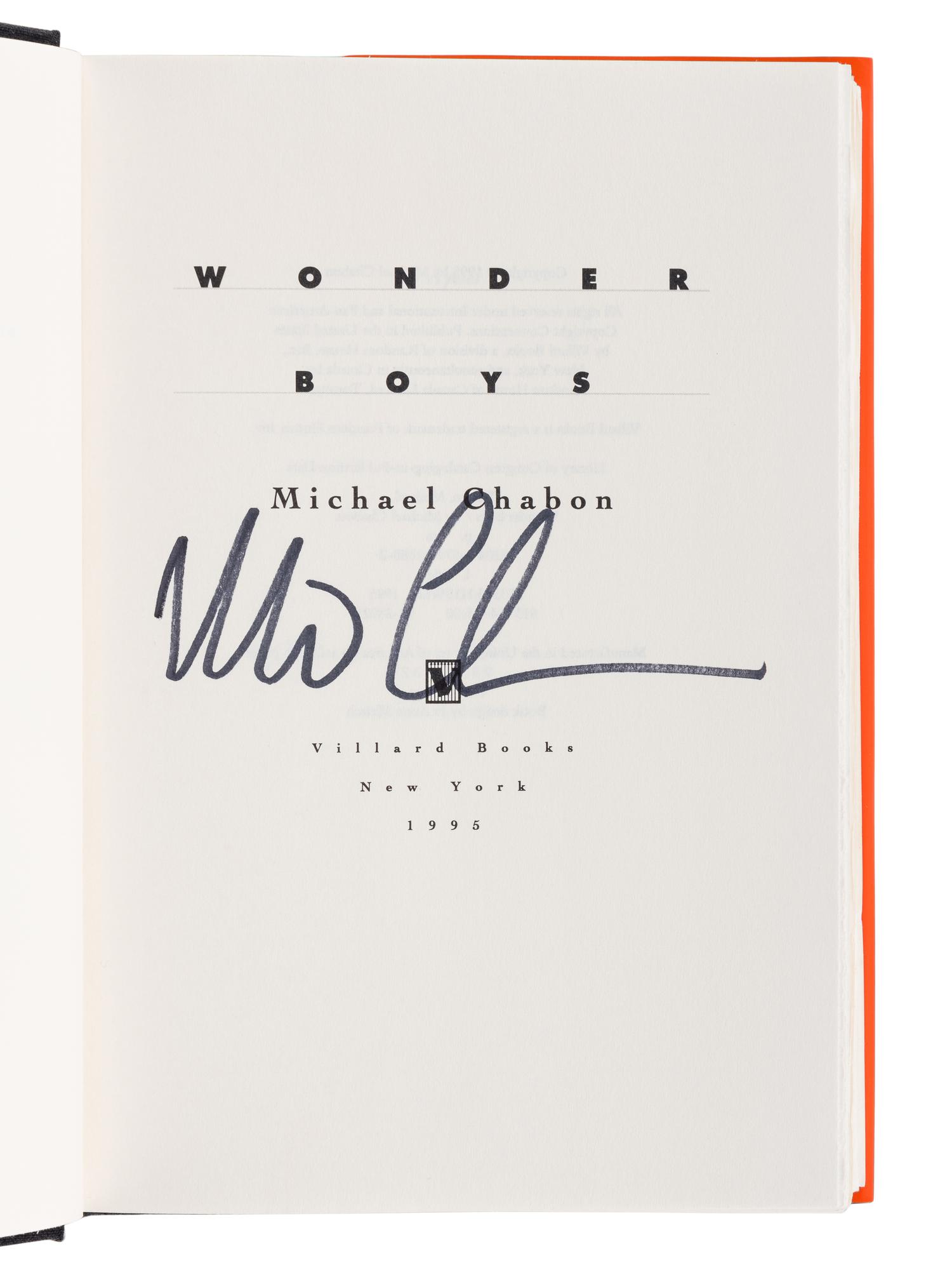 CHABON, Michael (b. 1963). The Mysteries of Pittsburgh . New York: William Morrow and Company, Inc., [1988].