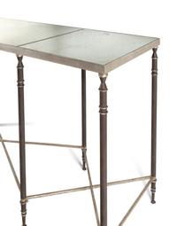 An Ebanista Yves Mirrored Iron Console Table