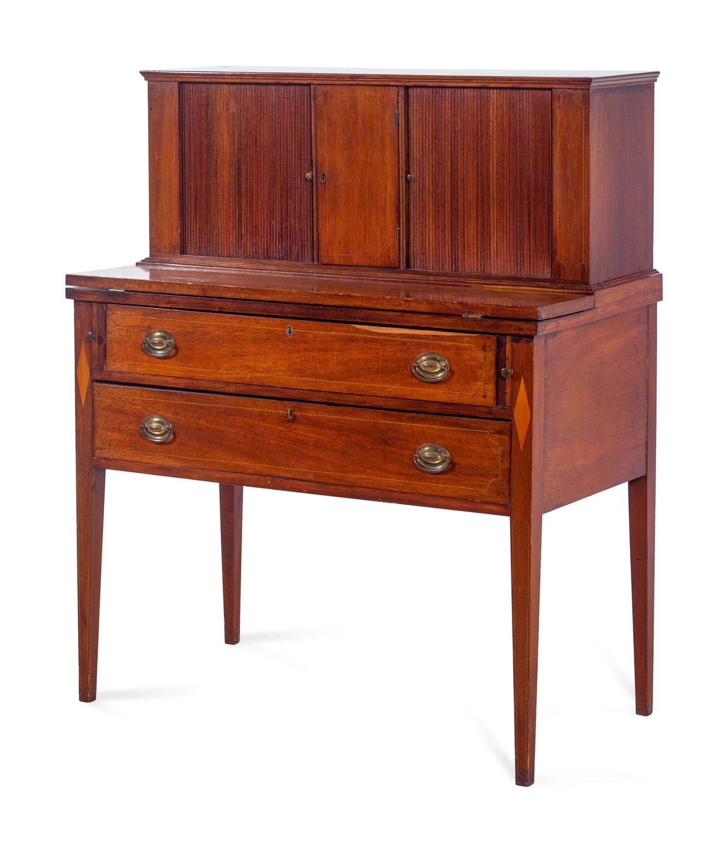 A Federal Mahogany Secretary Desk