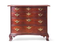 A Chippendale Mahogany Oxbow Chest of Drawers, Massachusetts, Circa 1780