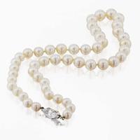 Diamond and Pearl Cartier Necklace