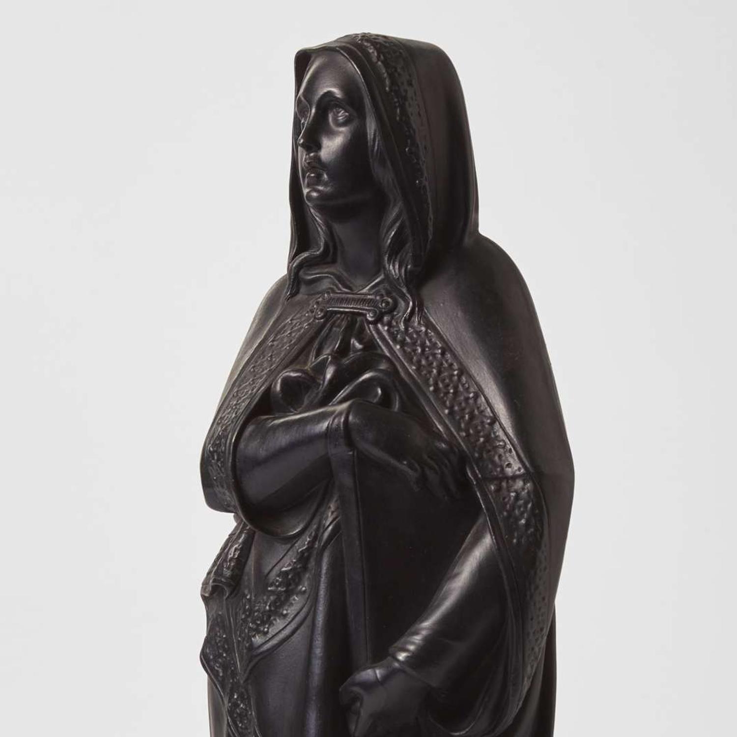 A Wedgwood Black Basalt Figure of Faith UK, mid-19th century