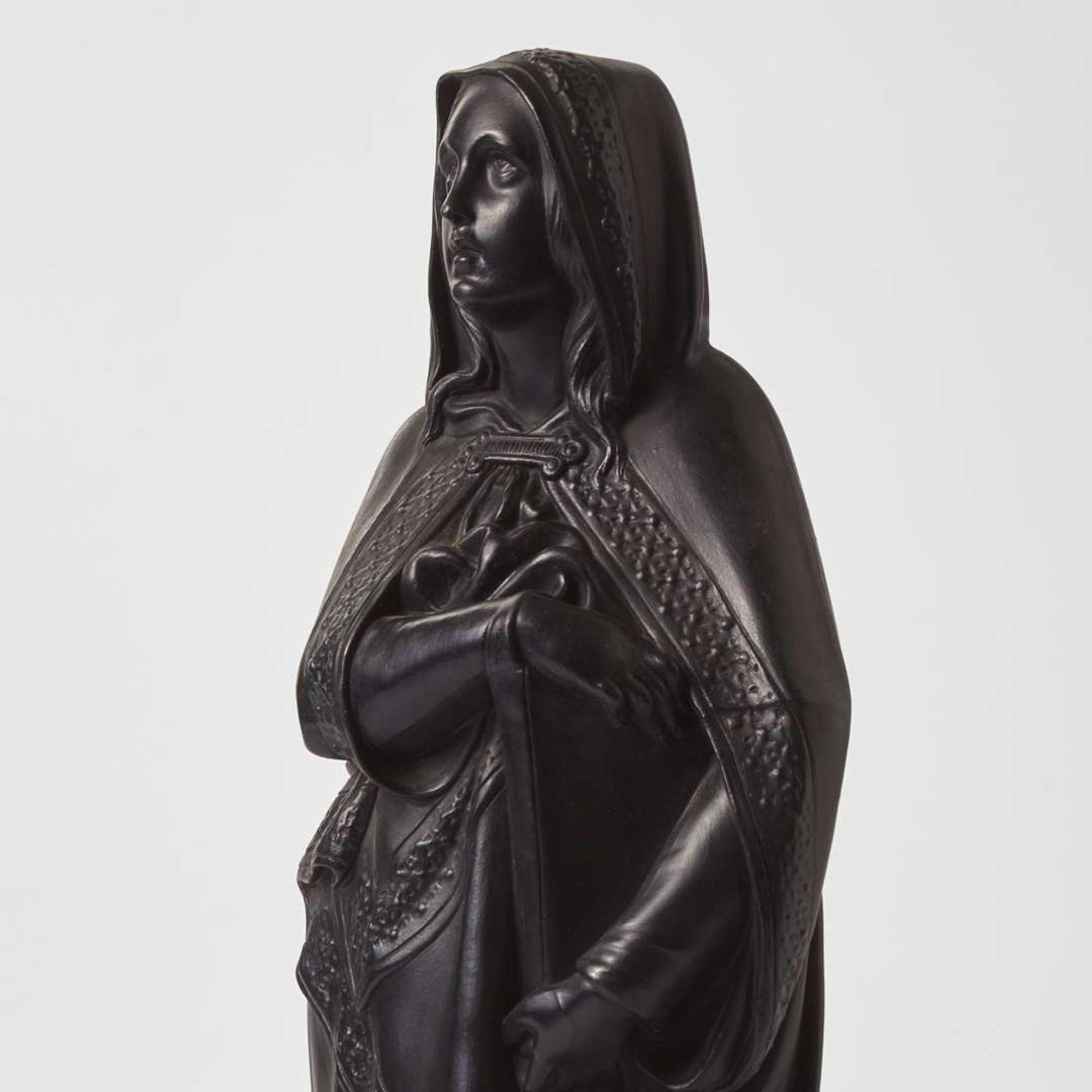 A Wedgwood Black Basalt Figure of Faith UK, mid-19th century
