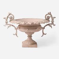 A large painted cast iron two-handled garden urn J.W. Fiske & Co., New York, NY, late 19th century