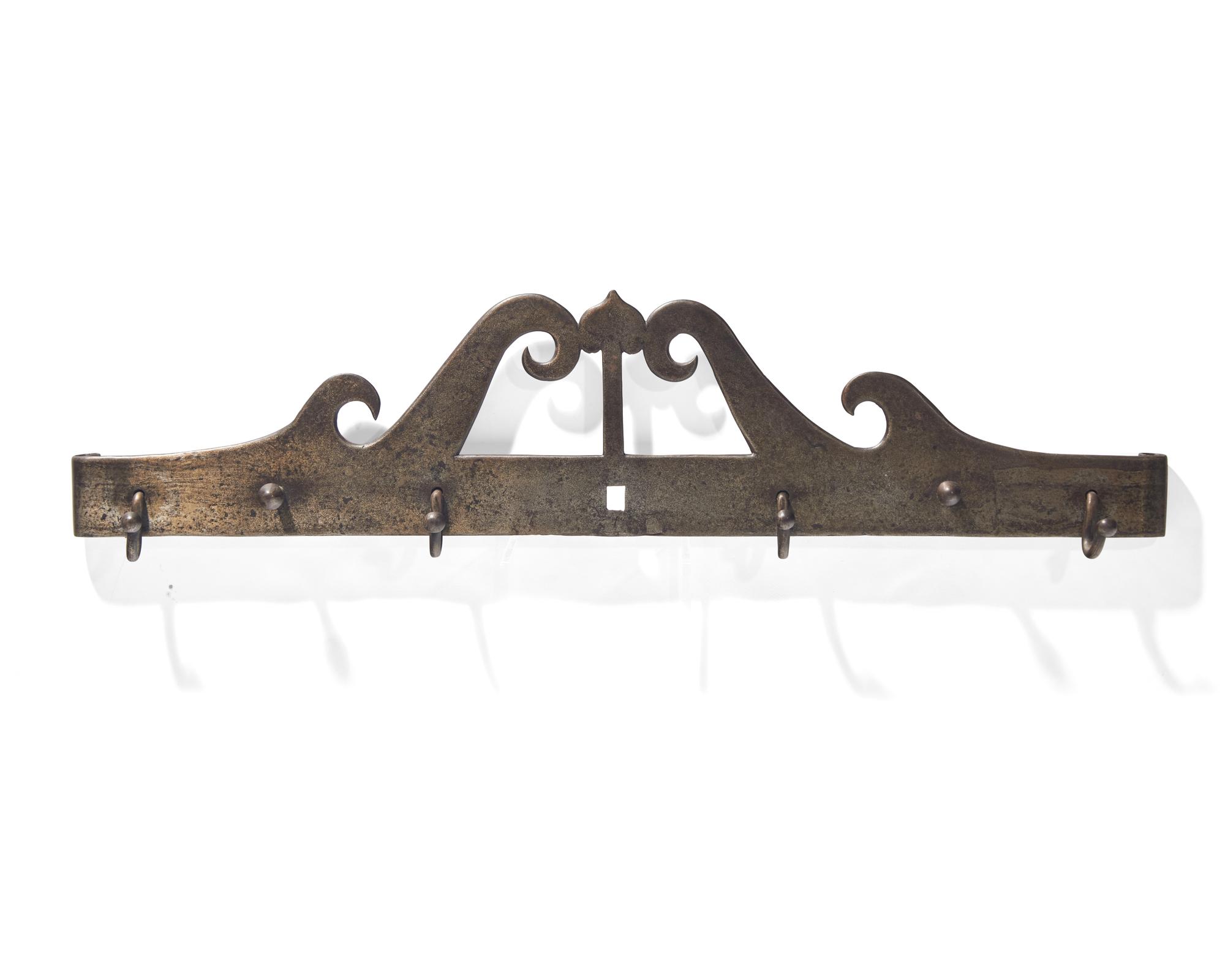 A Wrought Iron Kitchen Wall Rack, French, Early 19th Century