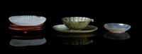 Two Carved Jade Articles Length of largest 5 1/2 inches.