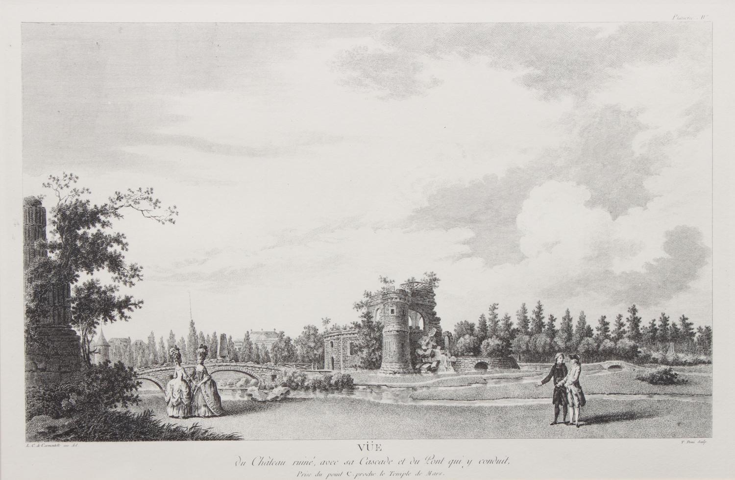 A Group of Eight Black and White Engravings, after Carmontelle 12 1/4 x 19 inches. — 20TH CENTURY