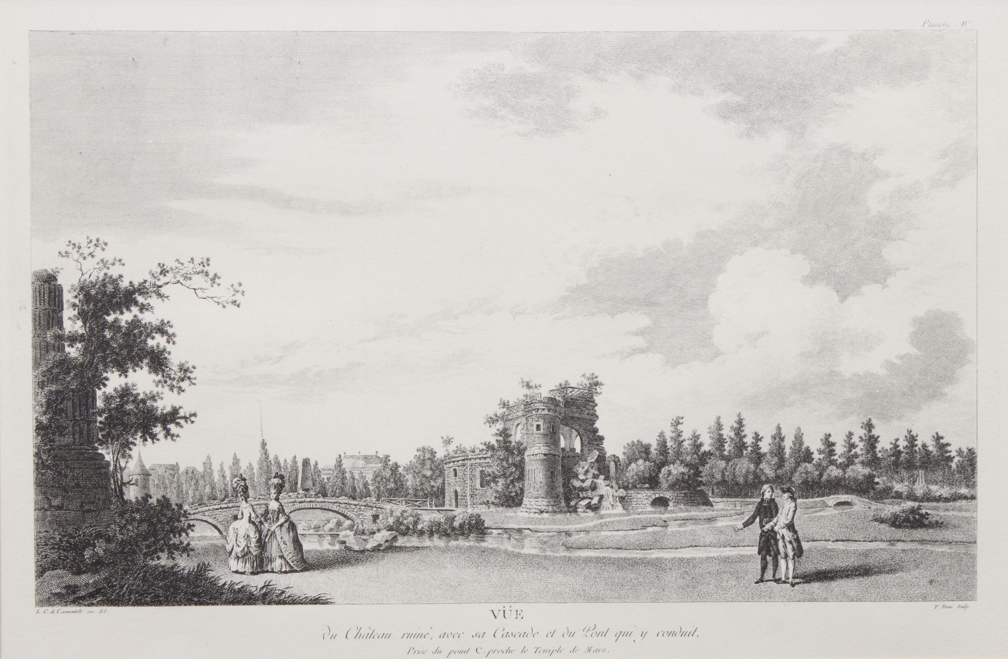 A Group of Eight Black and White Engravings, after Carmontelle 12 1/4 x 19 inches. — 20TH CENTURY