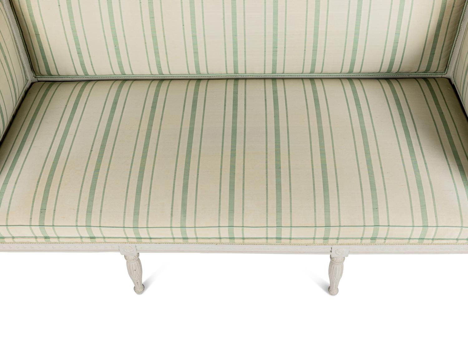 A Swedish Neoclassical Grey-Painted Sofa