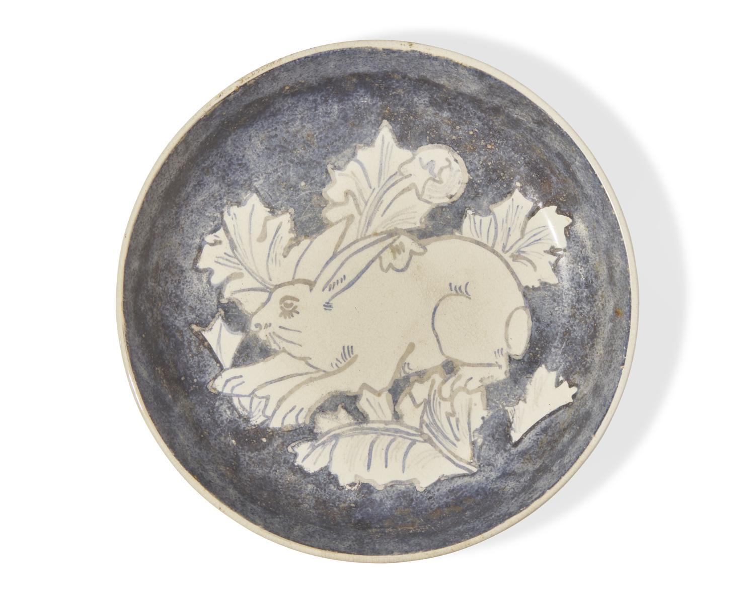 A Wedgwood Painted Stoneware Dish